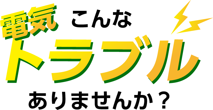 こんな電機トラブルありませんか?
